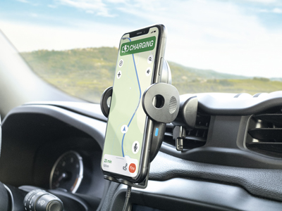 Supporto auto Universale con ricarica wireless 15W