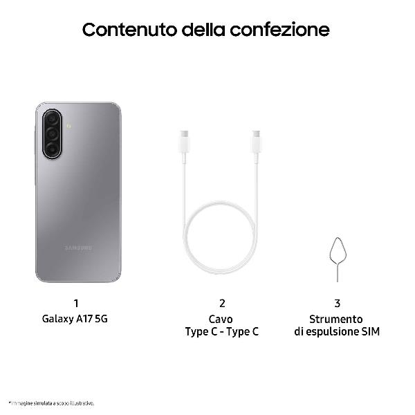 [
SM-A176BZADEUE] Samsung GALAXY A17 5G 8+256GB GRAY