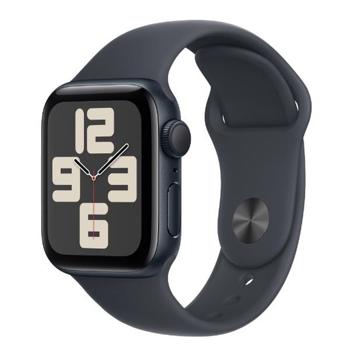 [
MXE73QL/A] Apple Apple Watch SE GPS, Cassa 40 mm in alluminio mezzanotte con Cinturino Sport mezzanotte - S/M