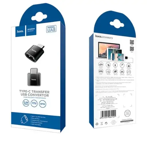 [HOC001107NE] Hoco Mini adattatore OTG type-C nero